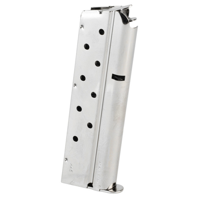 Mec-Gar 1911 Government 9rd 9mm Luger Nickel Carbon Steel Magazine MGCGOV9LN - MGCGOV9LN - 765595105300