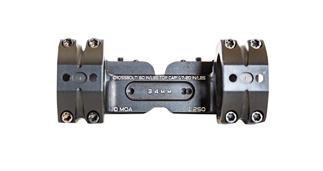 MasterPiece Arms 34mm Bolt Action Mount 0 MOA Medium Height 1.125in for Bolt Action Rifles