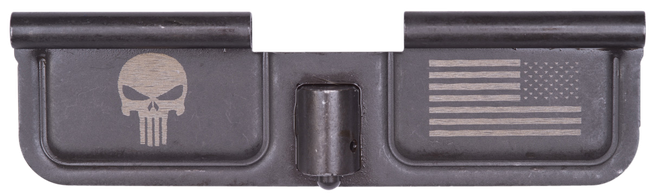 Spikes Tactical Ejection Port Door Punisher and Flag AR15 Dust Cover Steel