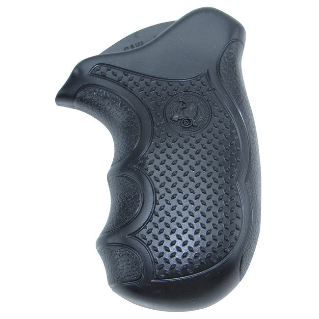 Pachmayr Diamond Pro Rubber Grips for S&W J-Frame Round Butt Diamond Checkering - 02478 - 034337024781