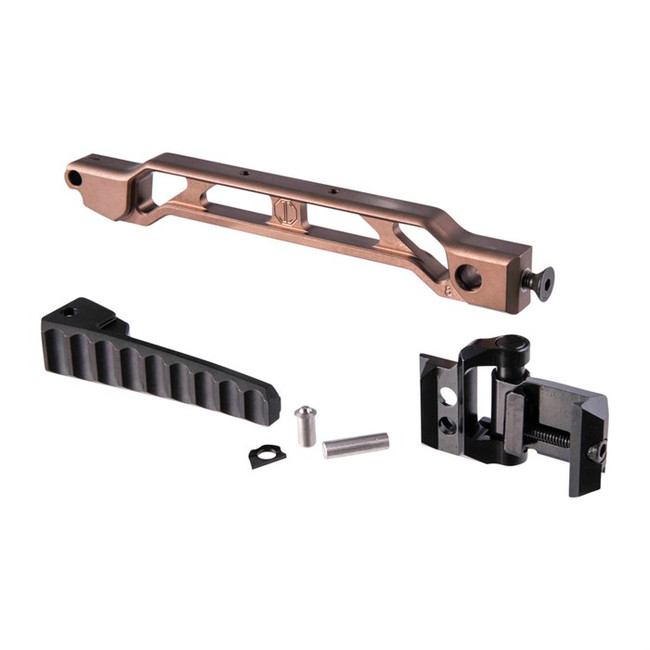 Jmac Customs Ab-8r Folding Buttplate Ar-15 Aluminum Tan Stock