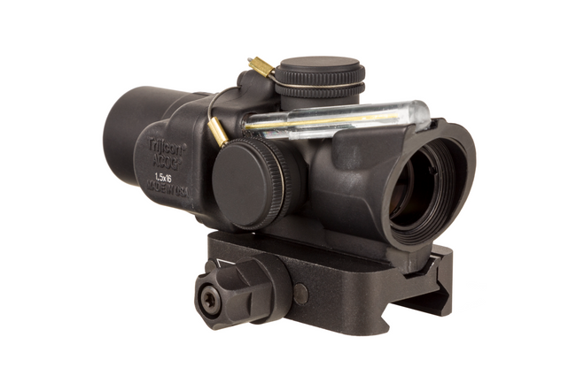 Trijicon 1.5x16S Compact ACOG Rifle Scope Amber Ring 2MOA CDR Illuminated with Mount