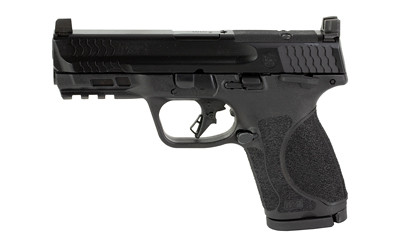 Smith & Wesson 13568 M&P M2.0  Compact 9mm Luger 15+1, 4" Black Armornite 4" Stainless Steel Barrel & Optic Ready/Serrated Slide, Matte Black Polymer Frame w/Picatinny Rail - 13568 - 022188889710