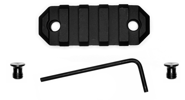 GrovTec 2.2 Inch 5 Slot Keymod Aluminum Picatinny Rail