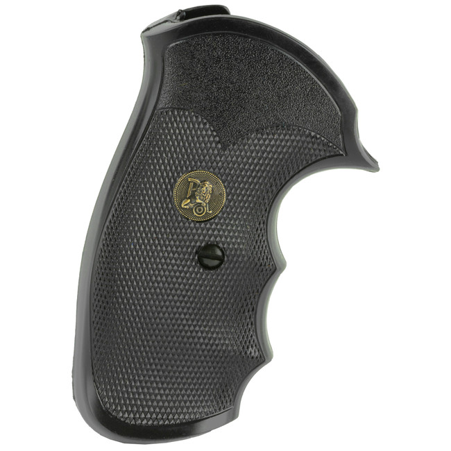 Pachmayr Gripper Checkered Rubber Finger Grooves for S&W J Frame Round Butt - 03249 - 034337032496