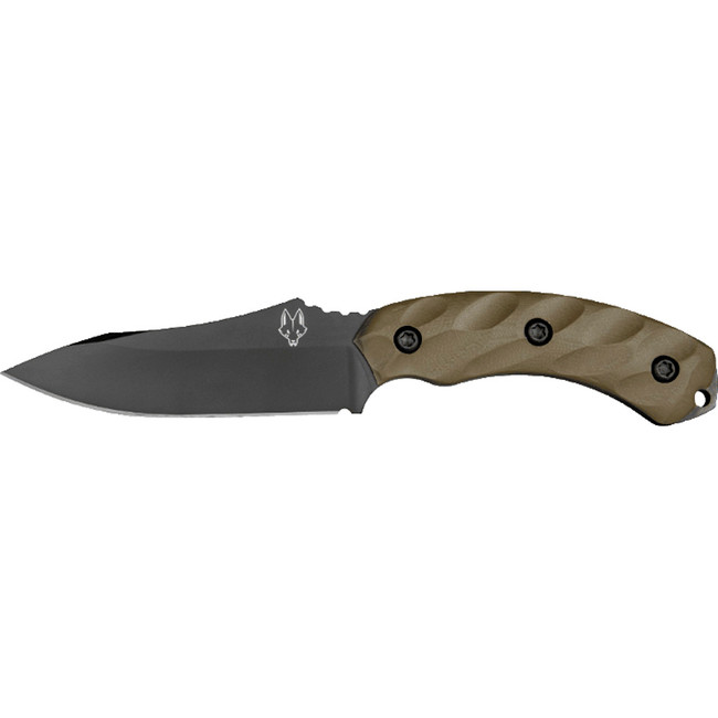 Southern Grind Jackal Fixed Blade Knife 4.75 in. Black PVD w/ OD Green Handle - SG05070203-01 - 814660020564