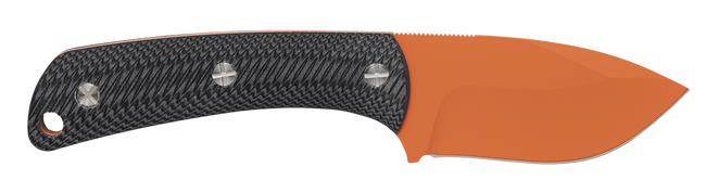 Browning 3220499B Back Country  Small 2.75" Fixed Deep Belly Skinner Plain Blaze Orange Ceramic D2 Steel Blade, Black G10 Handle