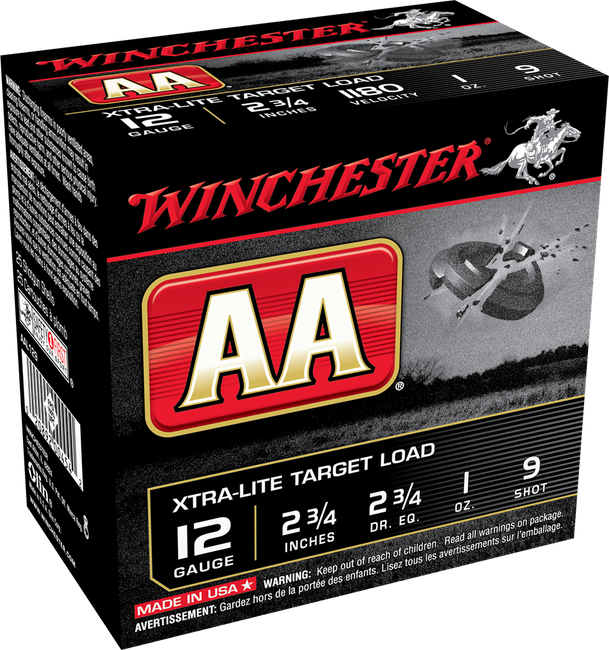 Winchester AA Xtra-Lite Load 12 ga. 2.75 in. 1 oz. 9 Shot 25 rd.