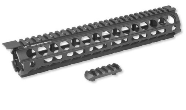 Midwest Industries AR15 Two Piece Drop-In Aluminum Handguard - Black | Rifle Length | M-LOK