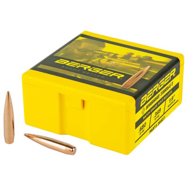 Berger Match Grade Target Bullets 7mm .284" 180 gr HYBRID TARGET 100/box - 60-28407 - 679459284073