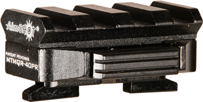 AimShot MTMQR40PR M-LOK Adapter  Quick Release Black Anodized Aluminum, Picatinny Rail Mount