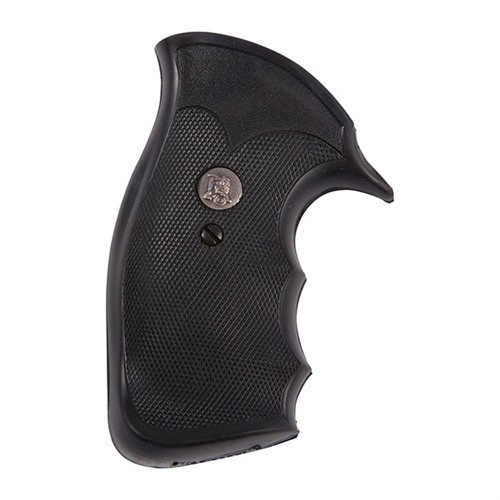 Pachmayr 05058 Decelerator Grip Checkered Black Rubber with Finger Grooves for Ruger RedHawk