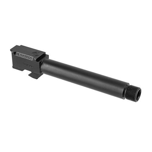 SilencerCo AC864 Threaded Barrel  5" 9mm Luger, Black Nitride Stainless Steel, Fits Glock 17 Gen 1-4