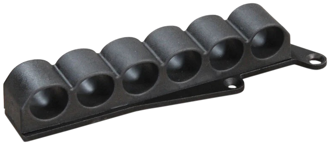 ADAPTIVE TACTICAL AT06000R Receiver Mounted Shell Carrier  6rd Non-Glare Black Synthetic Rubber, Fits Remington 870/1100/11-87 12 Gauge