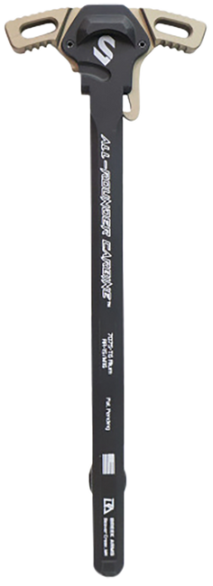 Lead & Steel Llc LS-CHODE-GRY Charging Handle  AR-15/M16 Gray Type 3 Hard Anodize 7075-T6 Aluminum