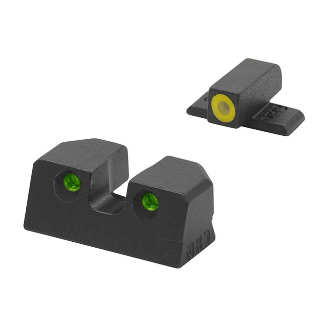Meprolight ML40110 Hyper-Bright Yellow Ring Front/Green Rear Sights for Sig Sauer P-Frames