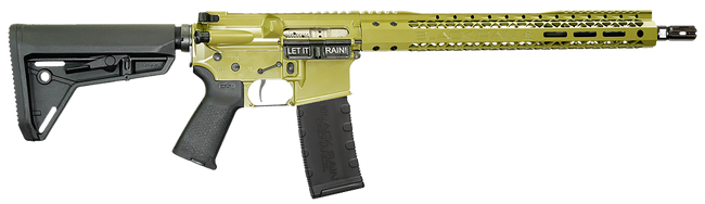 Black Rain Ordnance BROSSPBG Spec 15+ SSP 5.56x45mm NATO 30+1 16", Bazooka Green, 15" Slim M-LOK, Magpul Grip/Carbine Stock