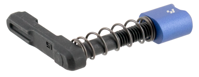 Strike Industries ARSMCBLU Magazine Catch Magazine Catch made of Black Steel with Blue 6061-T6 Aluminum Release Button for AR-Platform