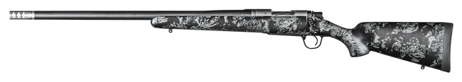 Christensen Arms 8010617000 Ridgeline FFT 6.5 Creedmoor 4+1 20" Carbon Fiber/Threaded Barrel, Stainless Steel, Black with Gray Accents Stock,
