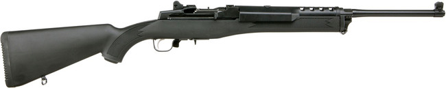 Ruger 5855 Mini-14 Ranch 223 Rem/5.56 NATO 5+1 18.50" Blued Alloy Steel Barrel, Blued Steel Drilled & Tapped Receiver, Fixed Black Synthetic Stock, Right Hand - 5855 - 736676058556