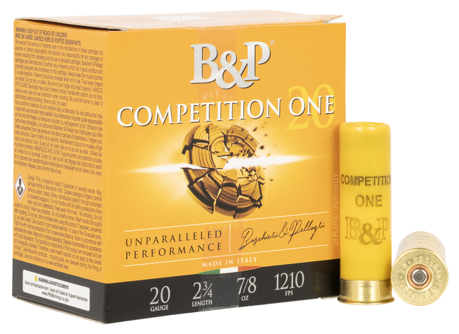 B&P Competition One Shotgun Loads 20 ga. 2.75 in. 7/8 oz. 1210 FPS 7.5 Shot 25 rd.