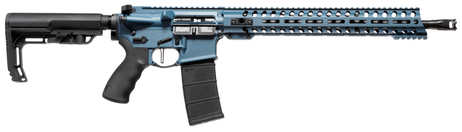 Patriot Ordnance Factory Wonder 5.56x45mm NATO 16.5in 30rd Blue Titanium Cerakote MFT Minimalist Stock