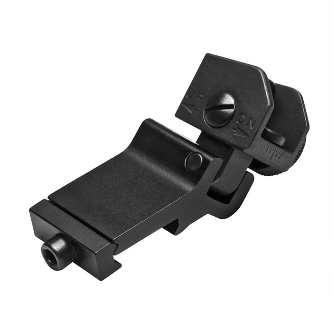 NcStar AR-15 45 Degree Offset Flip-Up Rear Sight Black