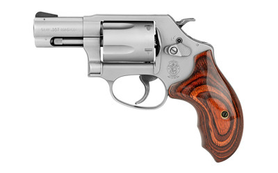 Smith & Wesson 162414 Model 60 Ladysmith *CA Compliant J-Frame 357 Mag/38 Special +P 5 Shot 2.12" Satin Stainless Steel Barrel, Satin Cylinder, Satin Stainless Steel Frame, Wood Grip, Exposed Hammer - 162414 - 022188624144
