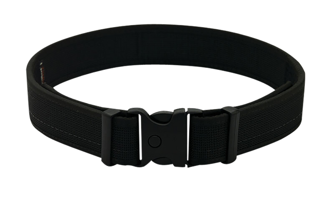 Uncle Mikes-leather(1791) BLTUM44/48MBL Deluxe Duty Gun Belt Matte Black Double Layer Nylon 44/48 2" Wide Buckle Closure