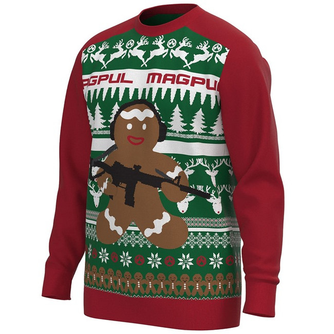 Magpul MAG11989753X Ugly Christmas GingARbread Man Multi-Color, Cotton/Acrylic, Long Sleeve, 3XL