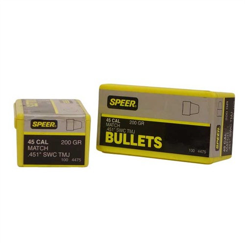 Speer TMJ Handgun Bullets .45 cal .451" 200 gr TMJ-SW MATCH 100/ct