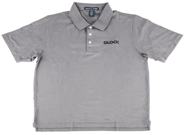 Glock AP95877 Classic Polo  Gray Cotton Short Sleeve XL
