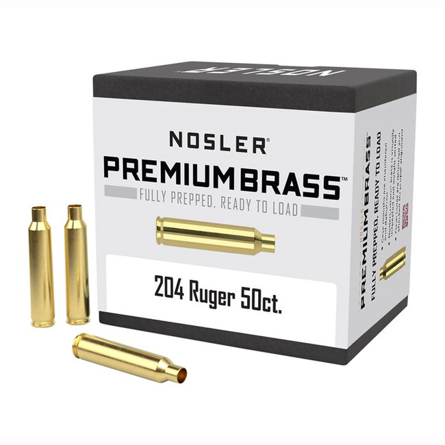 Nosler Custom Brass .204 Ruger 50 Per Box