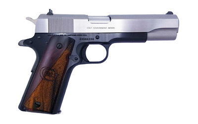 Colt 1911C Talo 38 Super 5in 9rd Blue Silver Slide Wood Grips