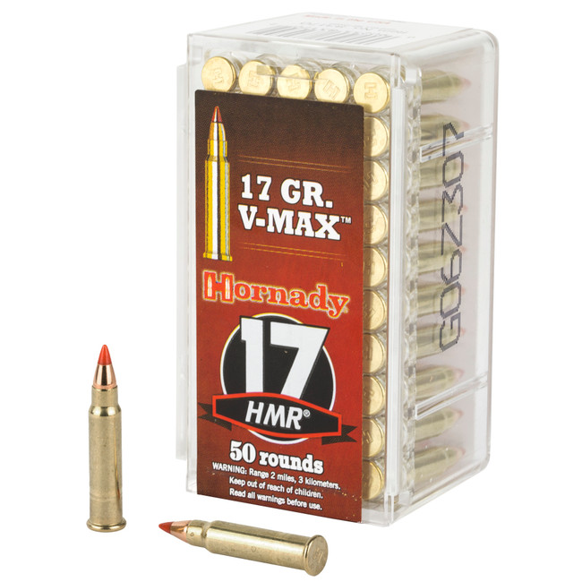 Hornady Varmint Express Rimfire Ammo 17 HMR 17 gr. V-Max 50 rd. - 83170 - 090255831702