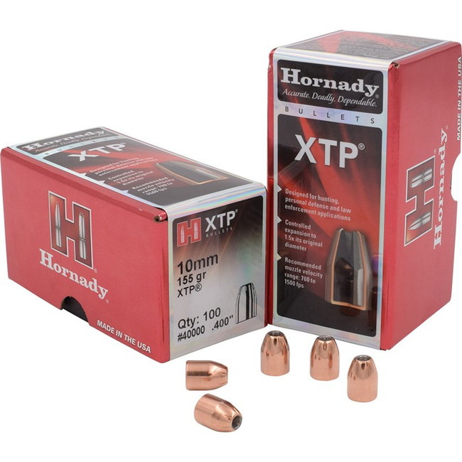 Hornady HP/XTP Bullets 10 mm. .40 cal. 155 gr. 100 pk.