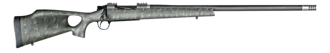 Christensen Arms CA10269315323 Summit TI  Full Size 7mm Rem Mag 3+1, 26" Natural Titanium Steel Threaded Barrel, Natural Titanium Aluminum Receiver, Green w/Black/Tan Accents Fixed Thumbhole Stock