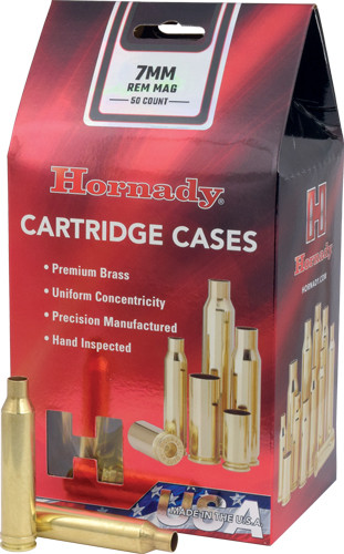 Hornady Rifle Cartridge Cases 7mm Rem. Mag. Unprimed 50 pk. - 8640 - 090255486407