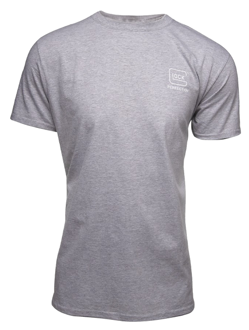 Glock AA75117 Pursuit Of Perfection  Heather Gray Cotton/Polyester Short Sleeve Small