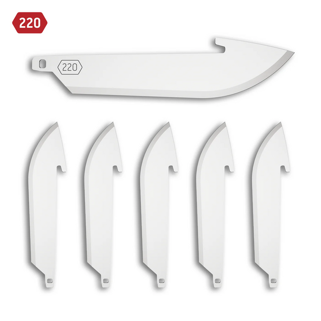 Outdoor Edge Drop Point Replacement Blades Stainless 2.2 in. 6 pk.