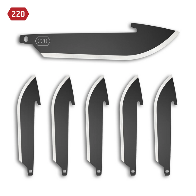 Outdoor Edge Drop Point Replacement Blades Black 2.2 in. 6 pk.