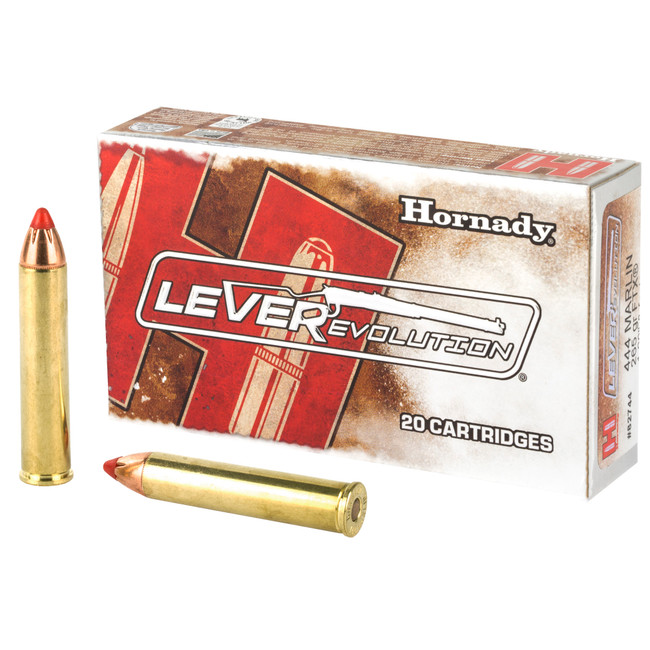 Hornady LEVERevolution Rifle Ammo 444 Marlin 265 gr. FTX 20 rd. - 82744 - 090255827446