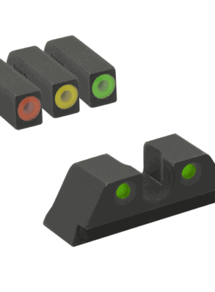 Meprolight ML47786 Hyper-Bright Yellow Ring Front/Green Rear Sights for CZ P-10