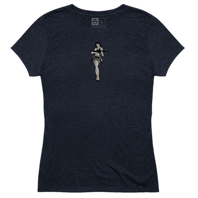 Magpul MAG1124-410-4X Hula Girl CVC Women's Navy Cotton/Polyester/Rayon Short Sleeve 4XL