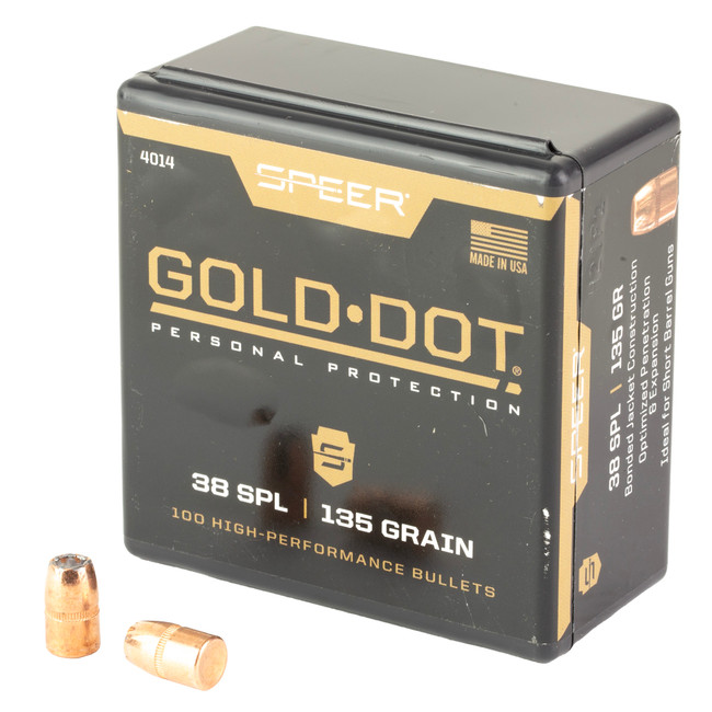 Speer 4014 Gold Dot Personal Protection 38Special 135gr Hollow Point 100 Per Box/5 Case - 4014 - 076683040145