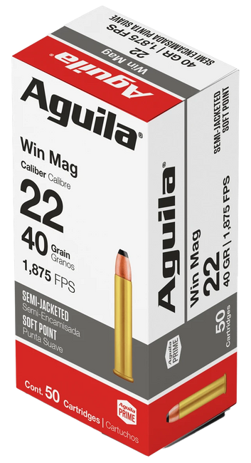 Aguila Special Silver Eagle 22 Winchester Magnum Rimfire Soft Point 40 Grain 50 Rounds