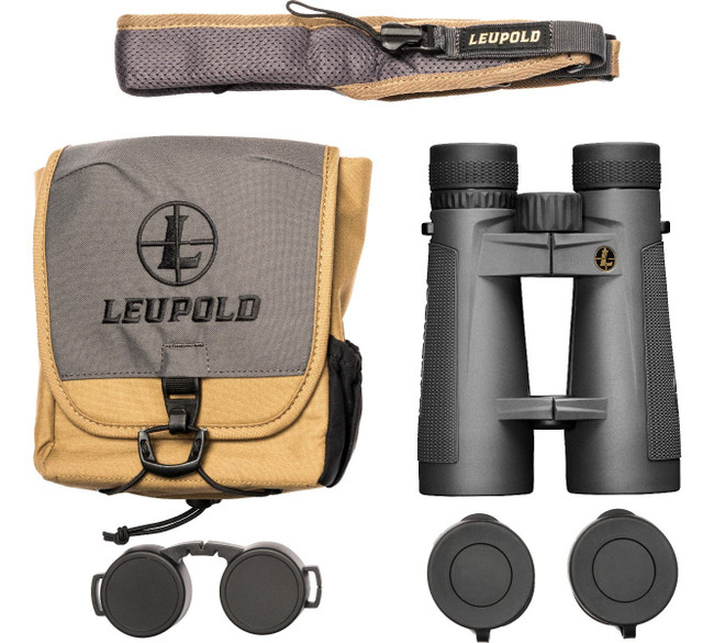 Leupold BX-5 Santiam HD 12x50 Roof Prism Shadow Gray Armor Coated Binoculars - 175856 - 030317020514