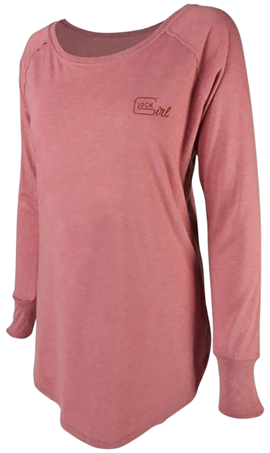 Glock AP960345 Glock Girl Confidence  Blush Cotton/Polyester/Rayon Long Sleeve Tunic Small