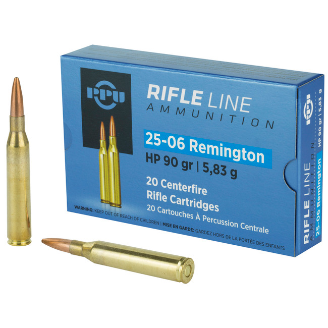 PPU PP2506H Standard Rifle  25-06Rem 90gr Hollow Point 20 Per Box/10 Case - PP2506H - 8605003812388