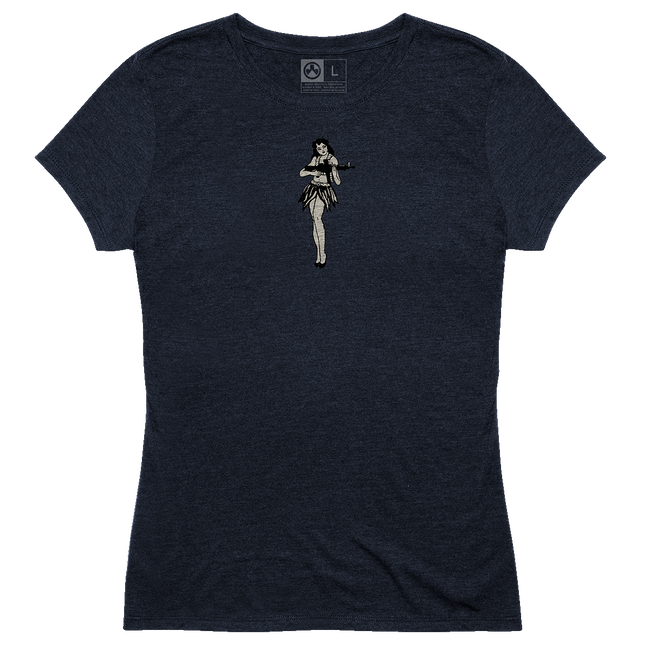 Magpul MAG1124-410-S Hula Girl CVC Women's Navy Cotton/Polyester/Rayon Short Sleeve Small - MAG1124410S - 840815126201